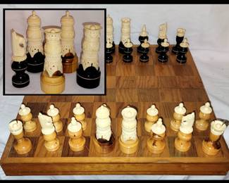 Very Nice Carved Chess Set