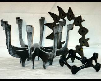 Danish Mid Century Modern Taper Candle Holders There are Loads of Taper Candles; Two of These are Marked Made in Denmark