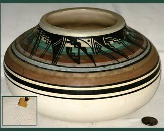 Exceptional Pot Signed Tony USA Navajo