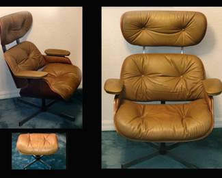 Eames Style Chair and Ottoman