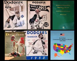 1950s Dodgers Yearbooks and Coin Books