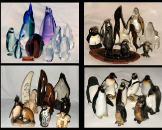 Penguins!! Abraham Palatnik, Hagland Glass, Murano and Murano Icet, Pfeiffer Glass, Selkirk Scotland, Hadeland Norway, Highbank Scotland, St. Louis Glass France, Maigon Daga, Rosas Artcrafts & Hagen Renaker to name a few-There are More!