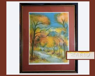 Zarou Signed and Numbered Litho by Listed Artist Victor Zarou; 