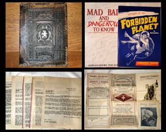 Worn Leather Binder, Vintage Ephemera and Letters to Karl Baarslag