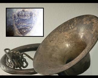 Vintage Sousaphone Marked HN White Co Cleveland Ohio