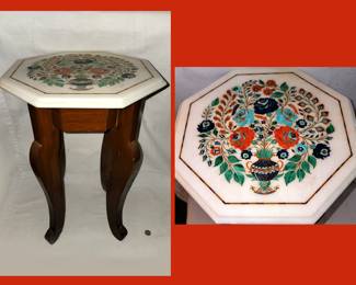 Beautiful Inlaid Marble Top Table