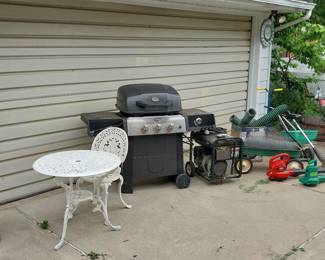 Yard Machine 22” propelled snow blower, Craftsman 3600W generator, gas grill, leaf blowers, wagon, crock