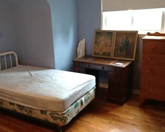 twin Jenny Lind headboards, dresser, cedar chest