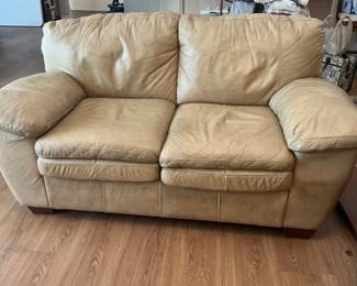 Leather loveseat 
