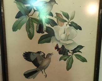 One of two large framed botanicals.