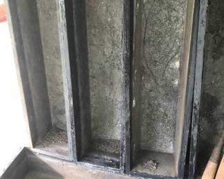 Vintage metal planters 