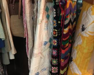 Vintage throws and coverlets