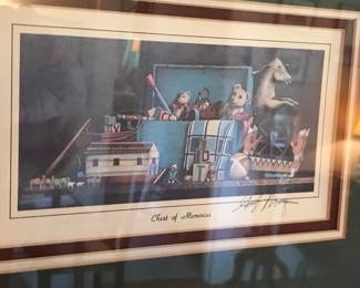 Poor photo, signed artwork “Chest of memories”