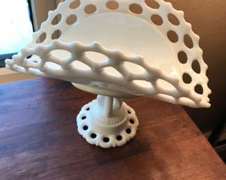 Milk glass center bowl 