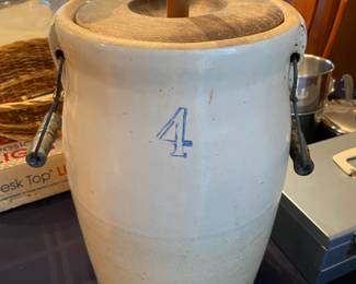 Antique butter churn