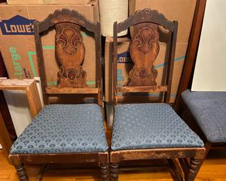 2 vintage dining chairs
