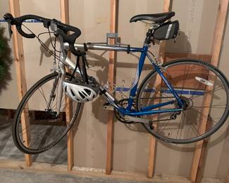 Adult bike with helmet