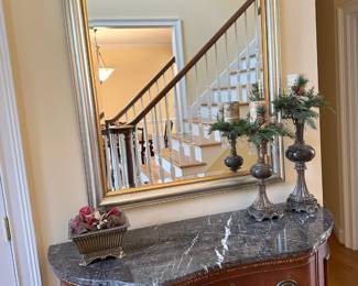 Entryway dresser marble top
