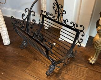	#12	Wrought iron wood holder	 $40.00 				
