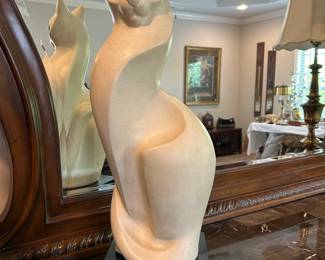 	#55	Alexander Daniel "Magic Cat" 1980s cat sculpture 23"H	 $100.00 				