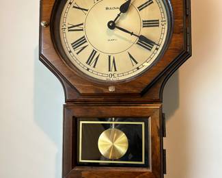 	#56	Bulova wall clock 25'x13"	 $30.00 				