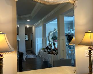 	#5	The Platt Collection Furniture Hand Crafted mirror 62x42 as is-small chip	 $150.00 				