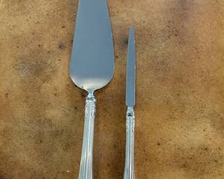 	#29	Reed & Barton sterling 2 piece cake service	 $150.00 				