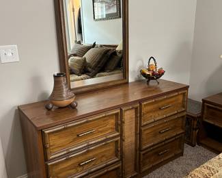 	#34	Vintage dresser with mirror 58x18x30	 $125.00 				