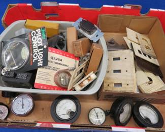 Lot 212. Outlet covers, receptacles, gauges, and more
