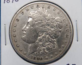Lot 21. 1890 CC Morgan silver dollar.&nbsp; Graded by seller as EF