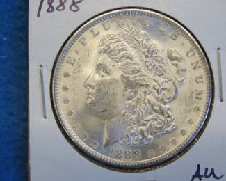 Lot 380. 1888 P AU Morgan Silver Dollar