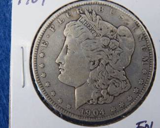 Lot 408. 1904 P Morgan Silver dollar