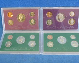 Lot 259. US Mint Proof Sets from 1989,1992,1994 and 1997