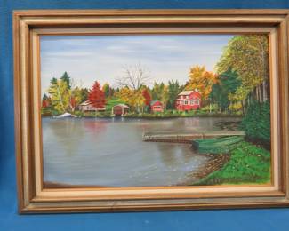 Lot 418. 1982 original oil painting by Rod Sutter.&nbsp; 43" x 31"