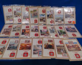 Lot 284. 23 separate slabbed yearly pages each with a historical picture, and a Buffalo nickel.