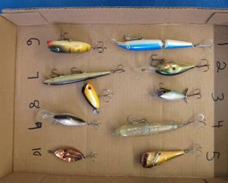 Lot 240. Ten Vintage baits