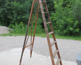 Lot 103. 8' wooden step-ladder