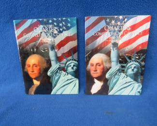 Lot 33. Two incomplete State Quarter books.&nbsp; 156 total quarters.