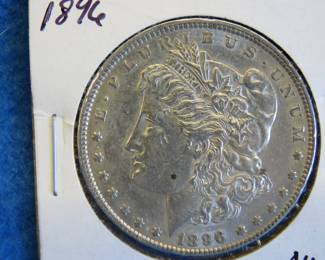 Lot 257. 1896 AU Morgan Silver Dollar
