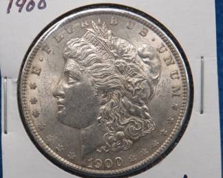 Lot 353. 1900 P Morgan silver dollar