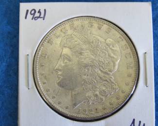 Lot 423. 1921 P AU Morgan Silver Dollar