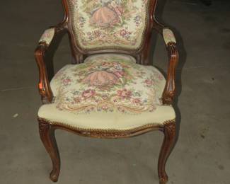 Lot 115. Upholstered wooden chair
