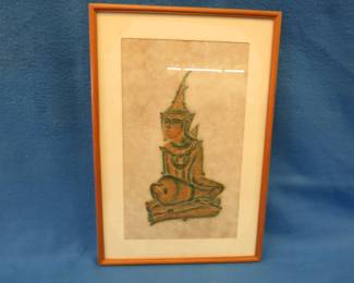 Lot 432. Rice paper print from Thailand.&nbsp; 24" x 16"