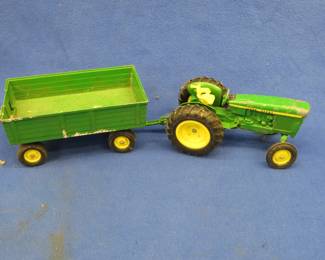 Lot 500. Ertl John Deere tractor and trailer