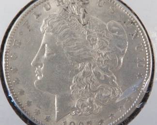 Lot 313. 1897 P Morgan silver dollar