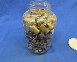 Lot 374. One-gallon jar of bronze fittings. Weighs over 15 ounds.