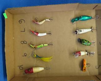 Lot 208. Ten vintage fishing baits