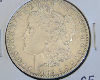 Lot 382. 1890-O EF Morgan Silver Dollar