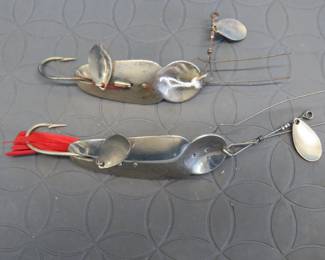 Lot 182. Vintage Heddon 2 5/8" metal King Stanley and 2 3/8" metal Queen Stanley spoons
