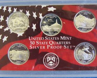 Lot 387. 2006 US Mint State Quarter Silver Proof Set